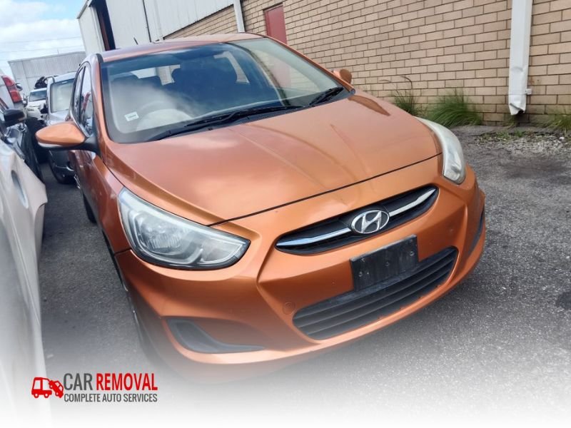 Hyundai Accent 2015 Orange Wrecking